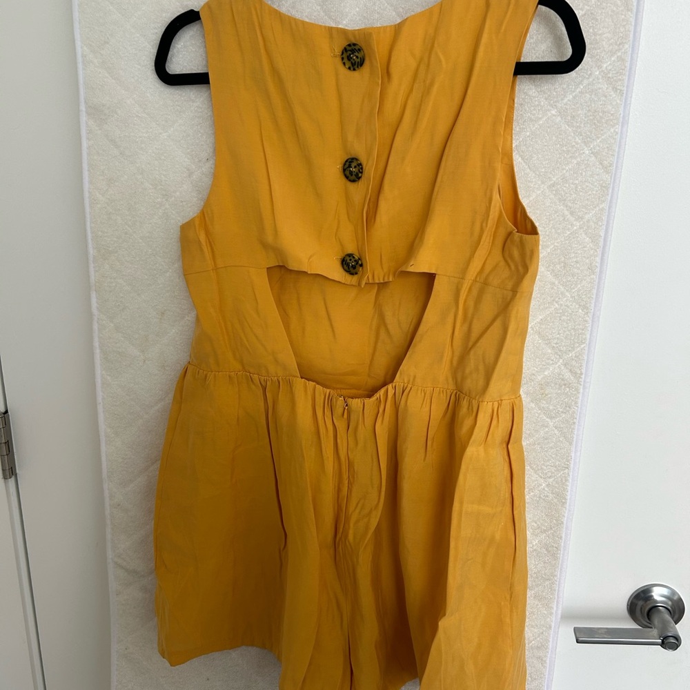 ASOS Mustard Yellow Sleeveless Romper